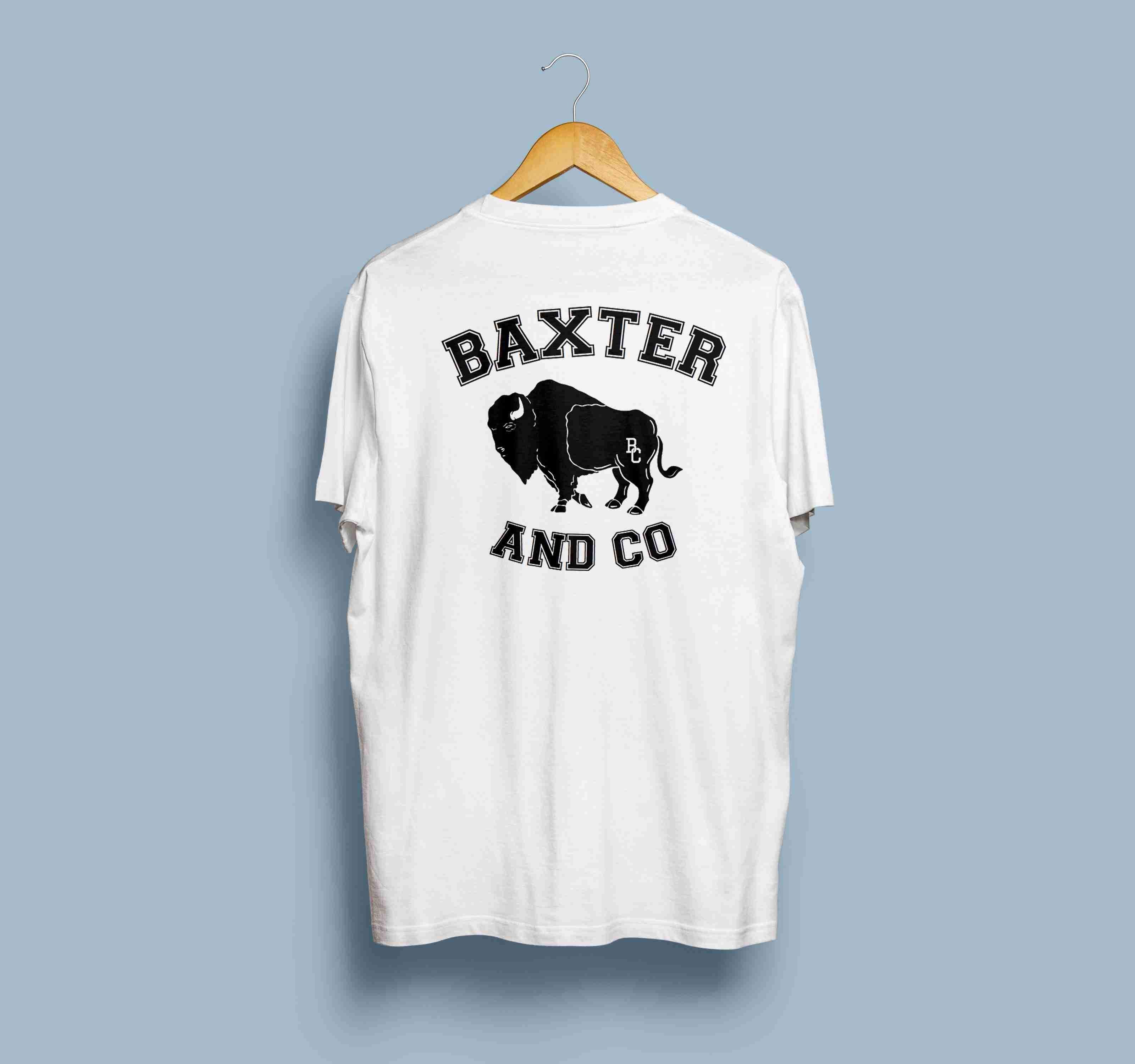 "BUFFALO BILL" Tee - White - Baxter and Co - BXTR-&-CO-Clothing-australia-baxter-and-co-baxter