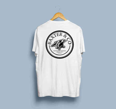 "ANVIL" Tee - White - Baxter and Co  - BXTR-&-CO-Clothing-australia-baxter-and-co-baxter